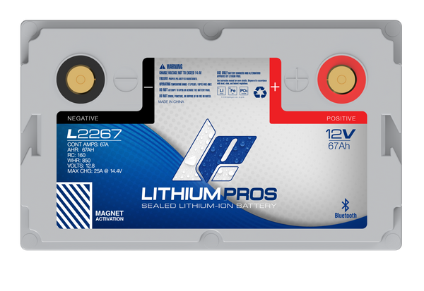 Lithium Pros L2267 12 Volt 67Ah Lithium Ion Bluetooth Battery