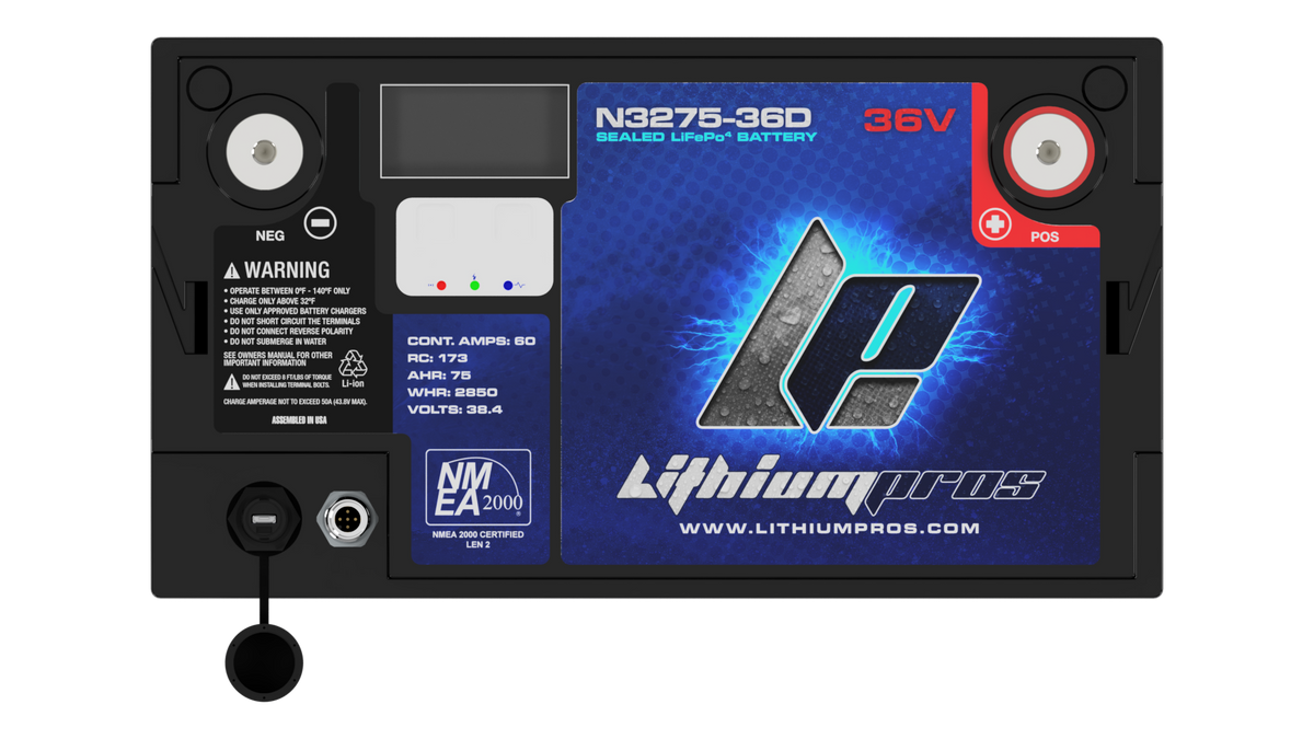 N3275-36 38.4V 75Ah Lithium Ion Trolling Battery with NMEA 2000