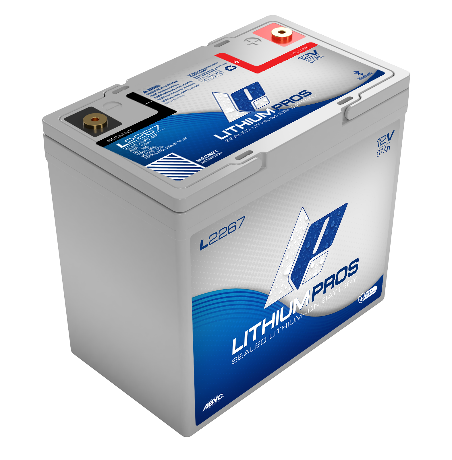 Lithium Pros L2267 12 Volt 67Ah Lithium Ion Bluetooth Battery