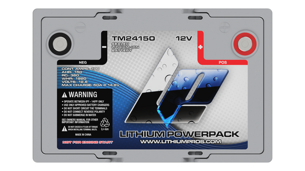 Lithium Pros TM24150 150Ah Lithium Ion 12 Volt Battery