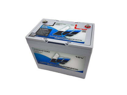 TM24100 12.8V 100Ah BlueTooth Lithium Ion Battery - Lithium Pros