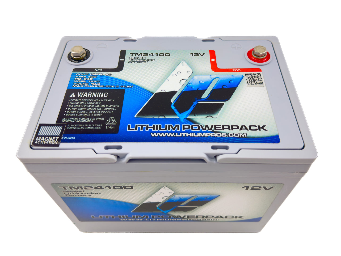 TM24100 12.8V 100Ah BlueTooth Lithium Ion Battery - Lithium Pros