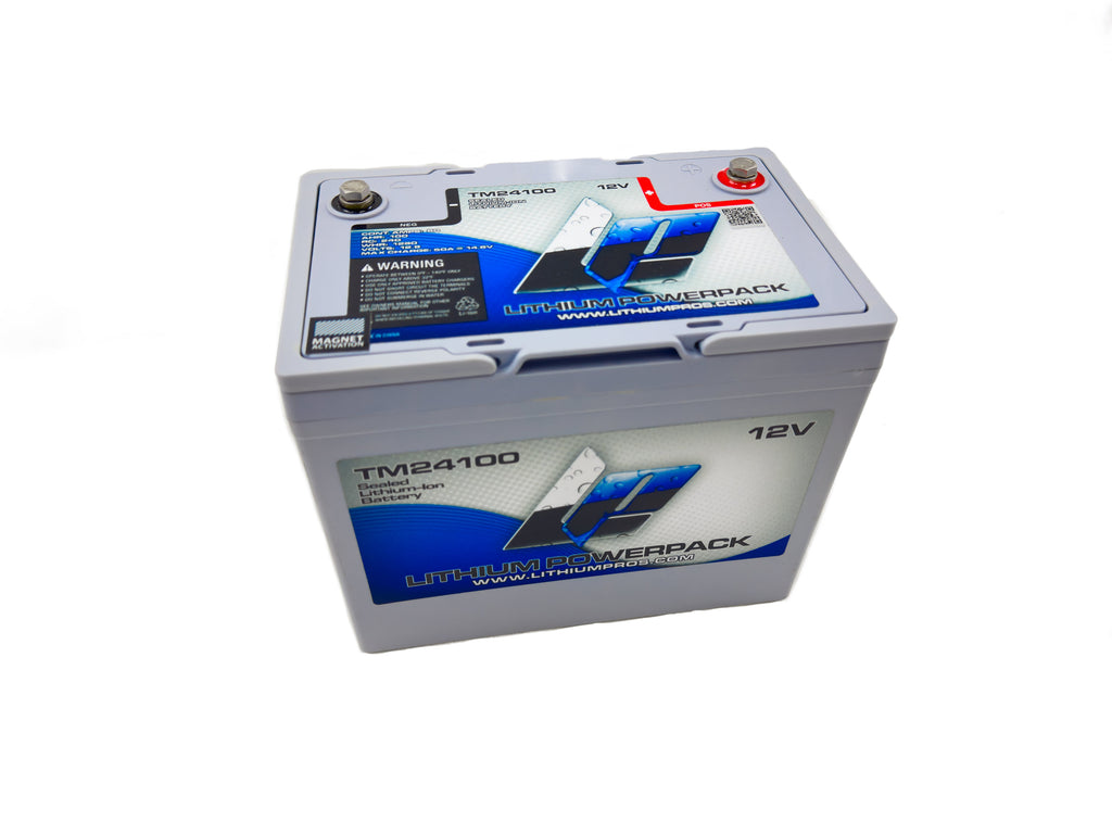 TM24100 12.8V 100Ah BlueTooth Lithium Ion Battery - Lithium Pros