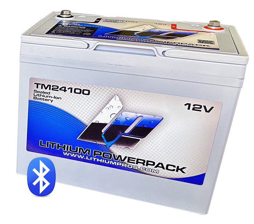 TM24100 12.8V 100Ah BlueTooth Lithium Ion Battery - Lithium Pros