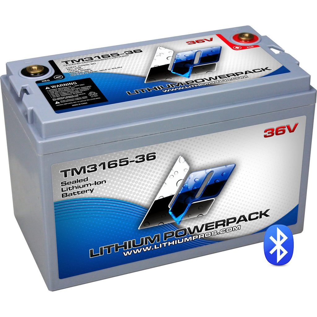TM3165-36 38.4V 65Ah BlueTooth Lithium Ion Trolling Battery - Lithium Pros