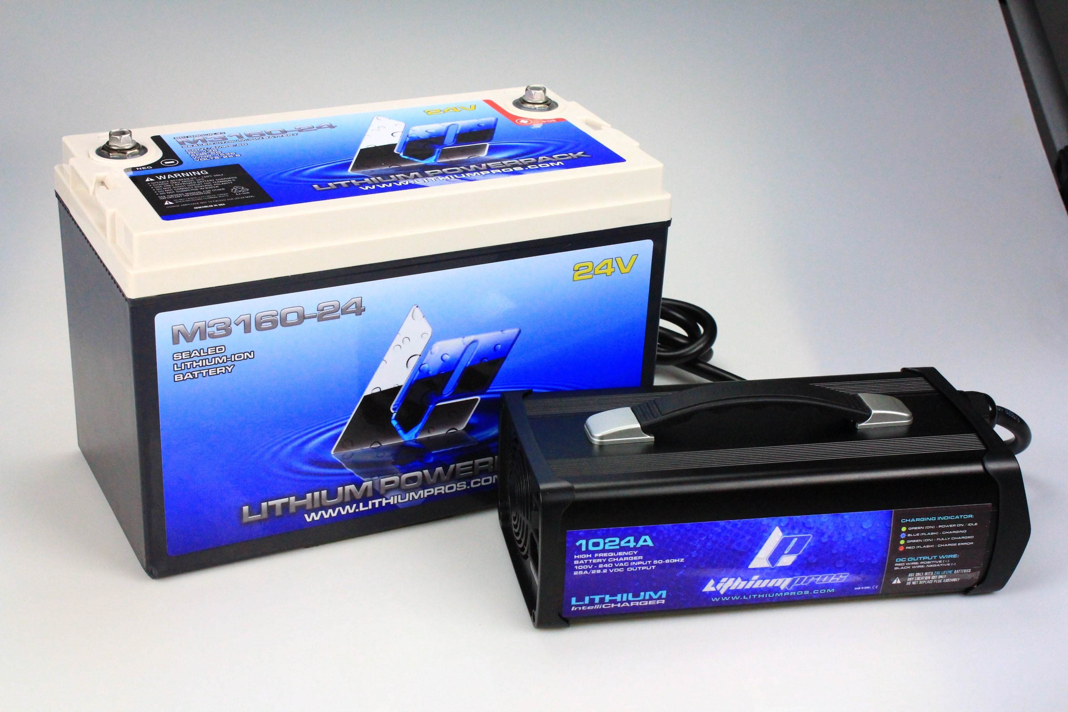 M3160-24 25.6V 60Ah Lithium Ion Trolling Battery - Lithium Pros