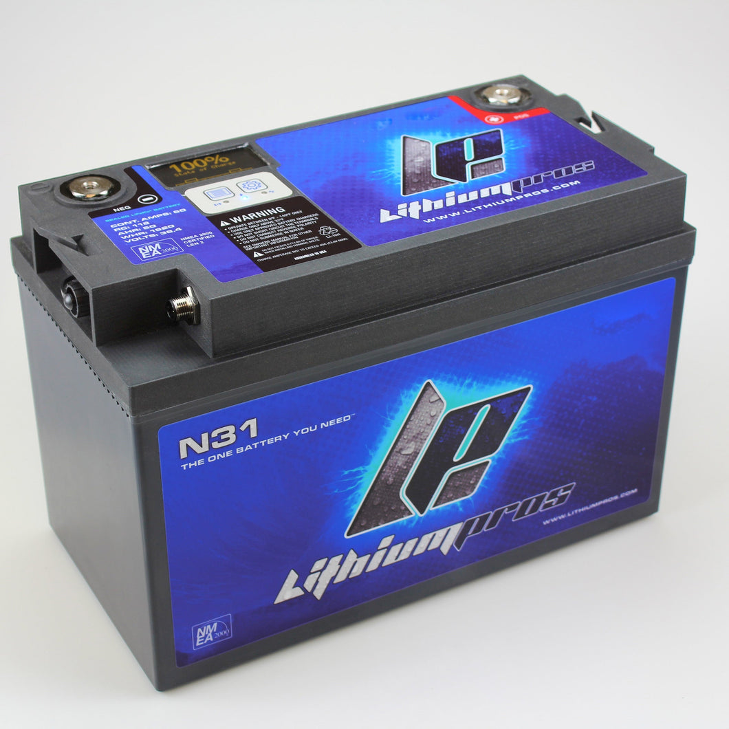 N3160-24 25.6V 60Ah Lithium Ion Trolling Battery with NMEA 2000 Without OLED Display